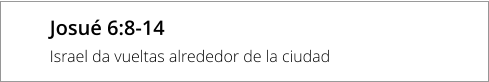 Josué 6:8-14 Israel da vueltas alrededor de la ciudad