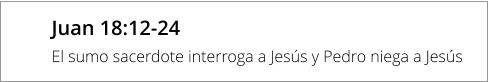 Juan 18:12-24 El sumo sacerdote interroga a Jesús y Pedro niega a Jesús