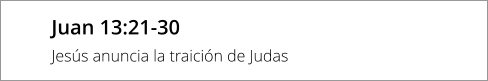Juan 13:21-30 Jesús anuncia la traición de Judas