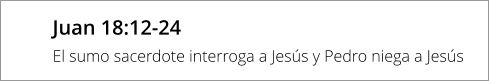 Juan 18:12-24 El sumo sacerdote interroga a Jesús y Pedro niega a Jesús