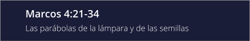 Marcos 4:21-34 Las parábolas de la lámpara y de las semillas